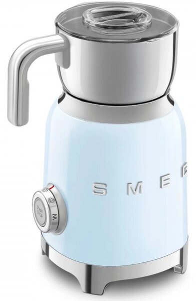 Уред за разпенване на мляко Smeg MFF11PBEU, 500 W, 600 мл, 8 програми, Подвижна кана, Автоматично изключване, Пастелно Синьо