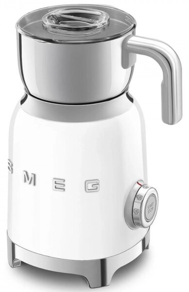 Уред за разпенване на мляко Smeg MFF11WHEU, 500 W, 600 мл, 8 програми, Подвижна кана, Автоматично изключване, Бял