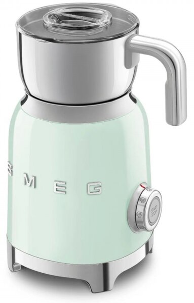 Уред за разпенване на мляко Smeg MFF11PGEU, 500 W, 600 мл, 8 програми, Подвижна кана, Автоматично изключване, Пастелно Зелен