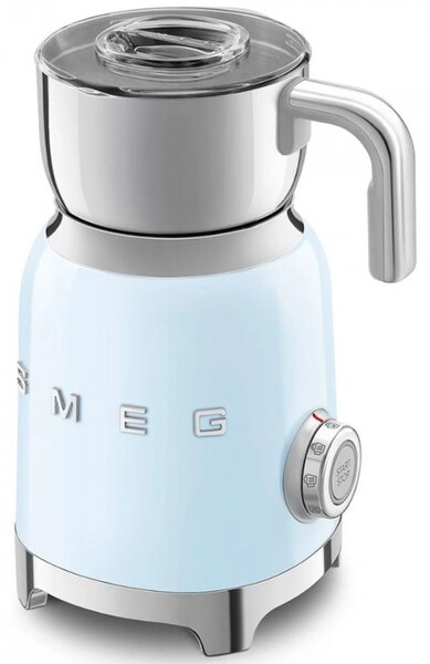 Уред за разпенване на мляко Smeg MFF11PBEU, 500 W, 600 мл, 8 програми, Подвижна кана, Автоматично изключване, Пастелно Синьо