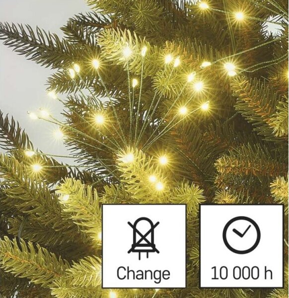 LED Коледни лампички 150xLED/5,35м топло бяло