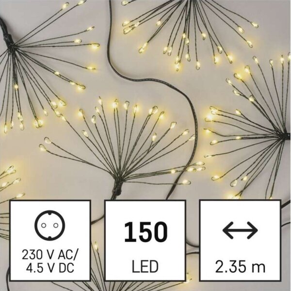 LED Коледни лампички 150xLED/5,35м топло бяло