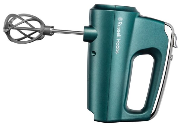 Ръчен миксер Russell Hobbs Swirl 25891-56, 350W, 5 скорости, Турбо, Бутон за приставки, High Performance Helix Beater, Без BPA, Тюркоаз
