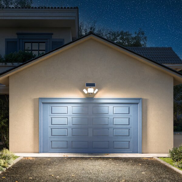 Philips LED слънчева лампа Zyren, бяла, 3000 K, със сензор, IP65, Бял, Пластмаса