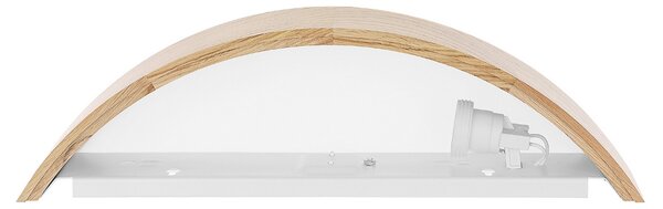 TEMAR LIGHTING Стенна лампа Cleo D1DR410, дъб, 41 см дължина, E27, Затъмняване, Дърво, Дневна/трапезария, Дървесина, Модерен