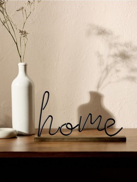 Sinsay - Стояща декорация във формата на надпис home - черeн