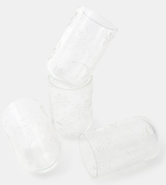 Sinsay - Чаши с мотив на снежинки 4 pack - clear