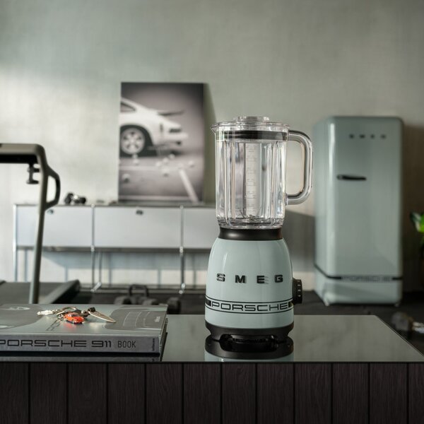 Блендер Smeg Porsche BLF03PSGEU, 800W, 1.5 л, 18000 об/мин, 4 програми, 4 скорости + Пулс, Неръждаема стомана, Зелен