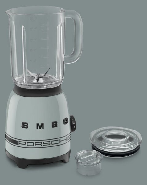 Блендер Smeg Porsche BLF03PSGEU, 800W, 1.5 л, 18000 об/мин, 4 програми, 4 скорости + Пулс, Неръждаема стомана, Зелен