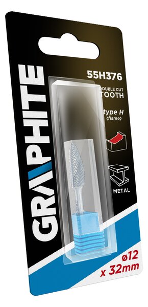 Металорежещ нож HM тип H (пламъчен нож), 12 x 32 mm, дръжка 6 x 45 mm 55H376