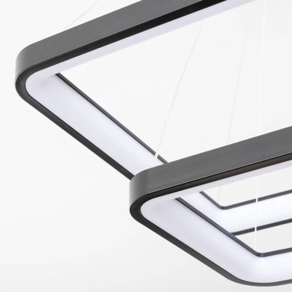 Brilagi - Димируем LED полилей на кабел FALCON SLIM LED/78W/230V 50x50 cm черен + дистанционно управление