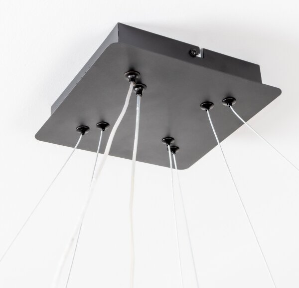 Brilagi - Димируем LED полилей на кабел FALCON SLIM LED/78W/230V 50x50 cm черен + дистанционно управление