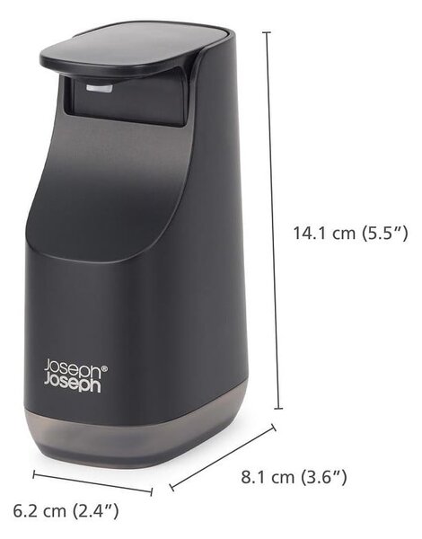 Черен пластмасов диспенсер за сапун 350 ml Slim – Joseph Joseph