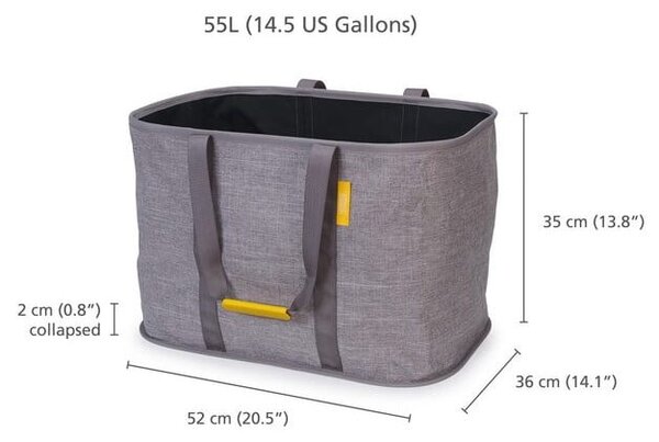Сив текстилен сгъваем кош за пране 55 l Hold-All Max – Joseph Joseph