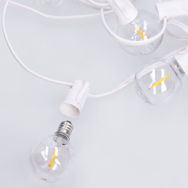 Brilagi - LED външна декоративна гирлянда GIRLANDA 25xE12 20 m бяла IP44 топла бяла светлина