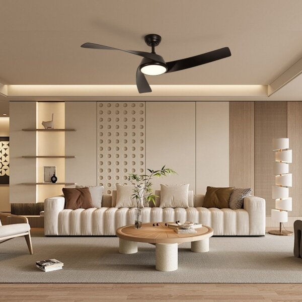 ZEVENTI - LED таванен вентилатор AERYS LED/24W/230V Wi-Fi Tuya черен + дистанционно управление