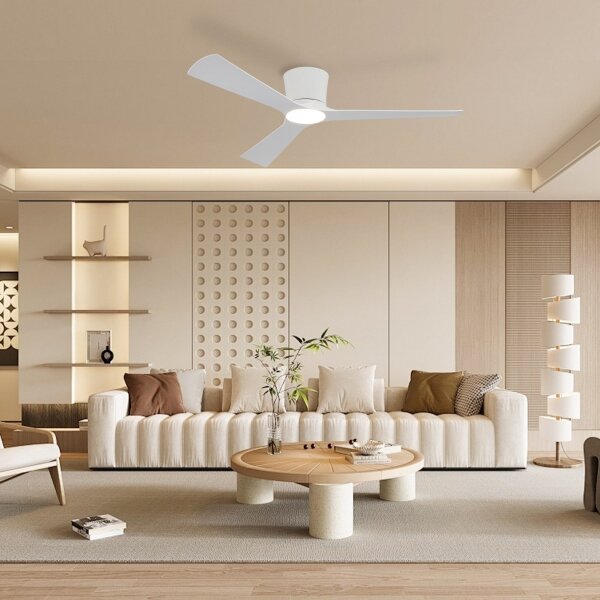 ZEVENTI - LED таванен вентилатор AUREX LED/24W/230V Wi-Fi Tuya бял + с дистанционно управление