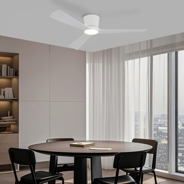 ZEVENTI - LED таванен вентилатор AUREX LED/24W/230V Wi-Fi Tuya бял + с дистанционно управление