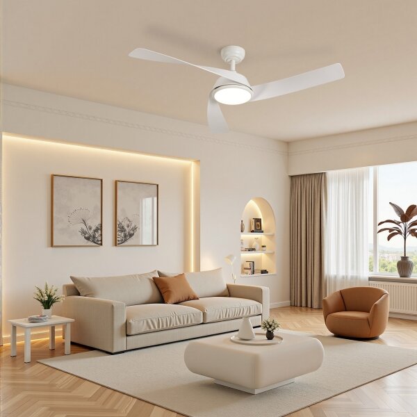 ZEVENTI - LED таванен вентилатор AERYS LED/24W/230V Wi-Fi Tuya бял + ДУ