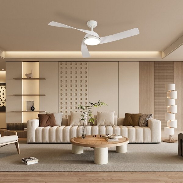 ZEVENTI - LED таванен вентилатор AERYS LED/24W/230V Wi-Fi Tuya бял + ДУ