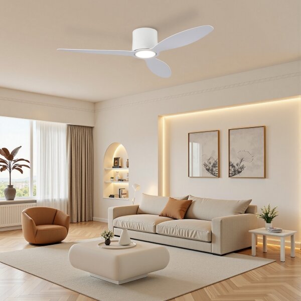 ZEVENTI - LED таванен вентилатор VENTORA LED/24W/230V Wi-Fi Tuya бял + дистанционно управление