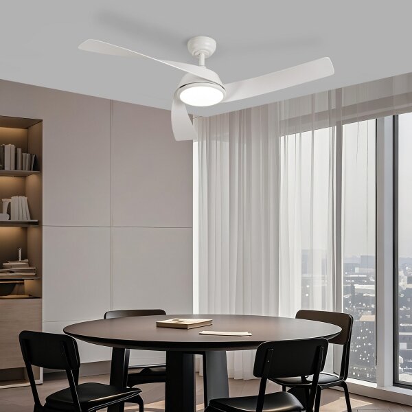 ZEVENTI - LED таванен вентилатор AERYS LED/24W/230V Wi-Fi Tuya бял + ДУ