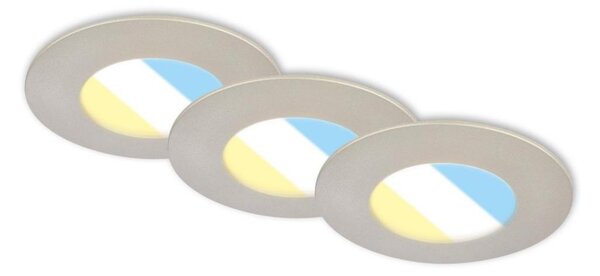 Briloner 7598032 -К-кт 3x LED Лампа за вграждане в баня LED/4,9W/230V IP44 хром