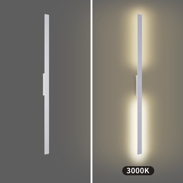 Brilagi - LED външна стенна лампа LUNA 30W/230V 3000K IP65 150 cm бяла CRI 90