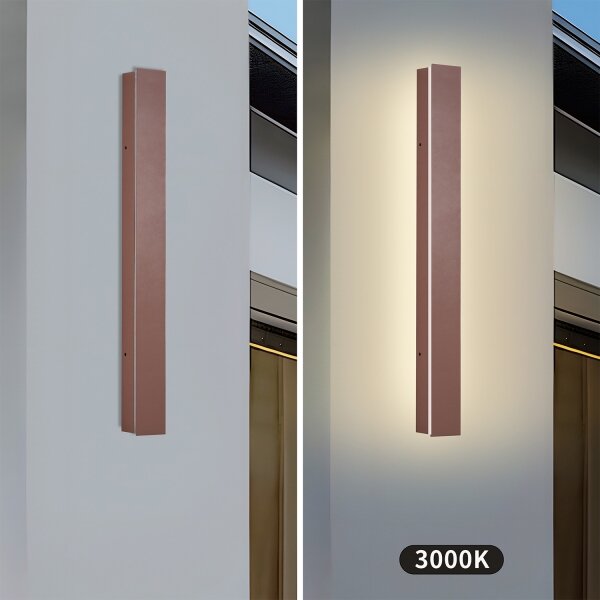 Brilagi - LED външен стенен аплик LINEAR LED/12W/230V 3000K IP65 50 см кафяв CRI 90