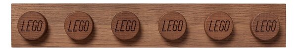 Детски стенен рафт от тъмно оцветена дъбова дървесина Wood - LEGO®