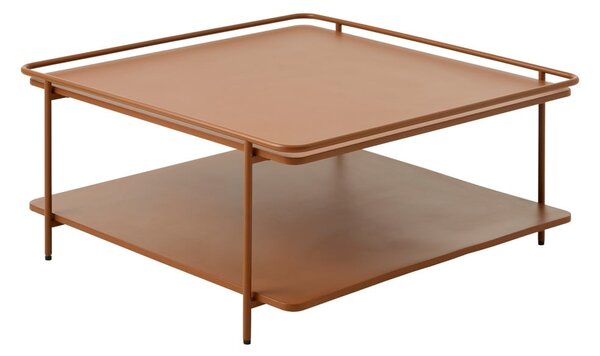 Теракотена метална масичка за кафе 75x75 cm Yuba – Unique Furniture