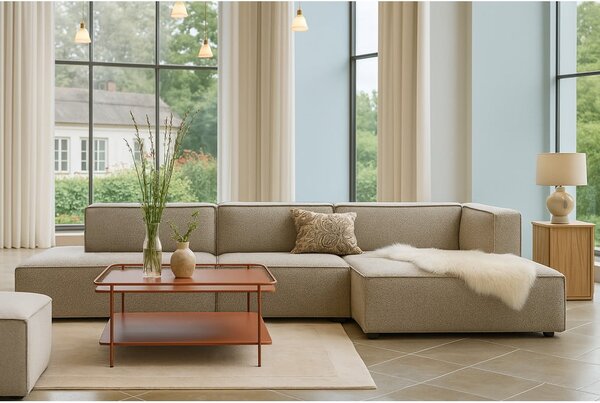 Теракотена метална масичка за кафе 75x75 cm Yuba – Unique Furniture