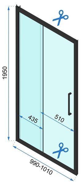 Плъзгащи врати за душ кабина Rea Rapid Slide 100