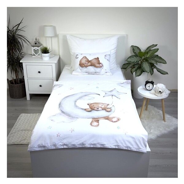 Памучно детско спално бельо 100x135 cm Teddy "Moon" – Jerry Fabrics