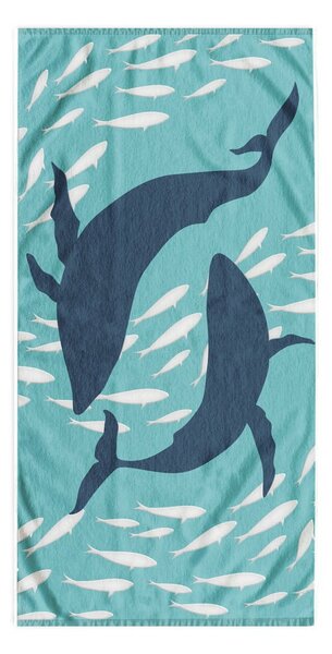 Синя плажна кърпа 90x180 cm Dolphin - DecoKing