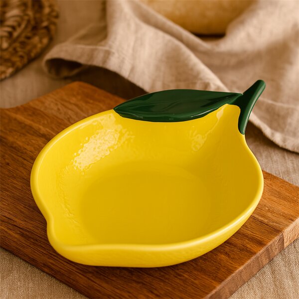 Плато Secret de Gourmet Lemon, Жълт, Керамика, 31x22x8 cm