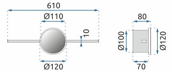 Аплик Chrom 60cm APP846-1W