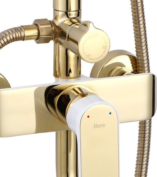 Комплект за душ REA BLOOM WHITE GOLD