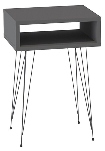 Нощно шкафче Naida Black 40x30x59 cm