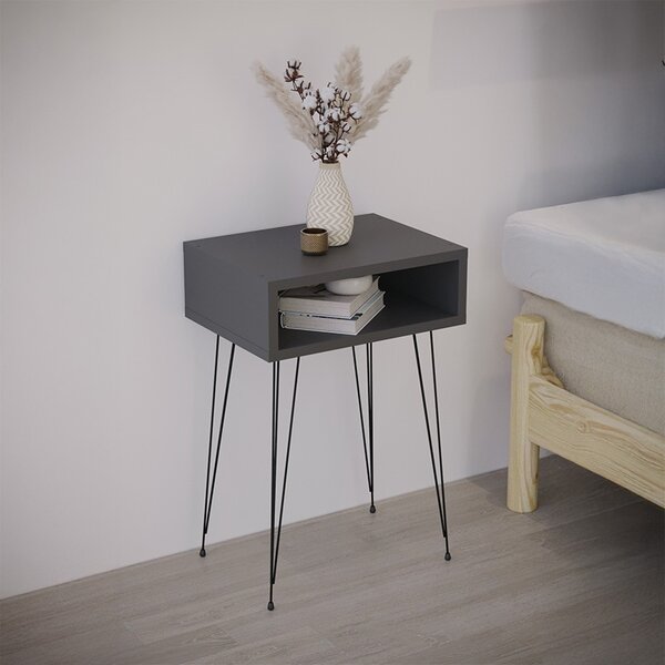 Нощно шкафче Naida Black 40x30x59 cm