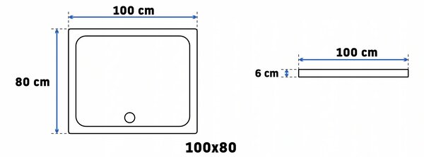 Душ кабина Rea Punto 80x100 Gold