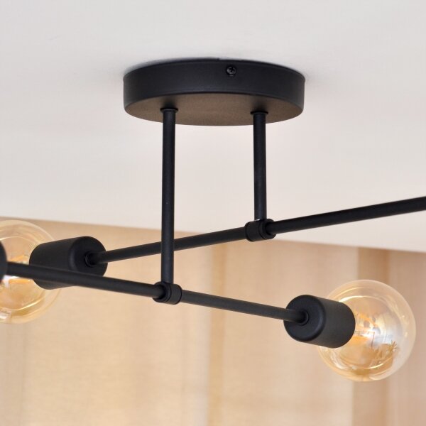 LED Полилей за повърхностен монтаж CAMBRIDGE 4xE27/8W/230V черен
