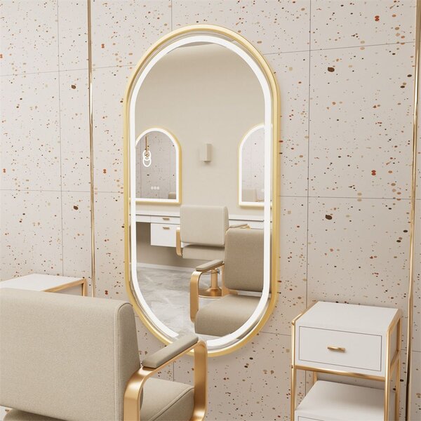 Огледало LED OLL 60x90 cm Brush Gold