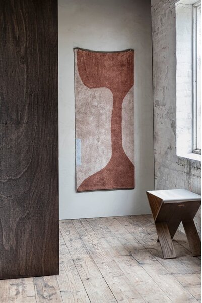 Памучна пътека подходяща за пране тухлен/бежова 70x150 cm Figura – Mette Ditmer Denmark