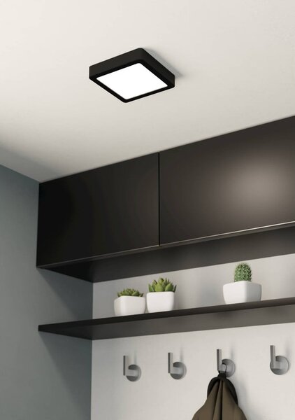 Черно LED осветително тяло за таван 16x16 cm FUEVA 5 – EGLO