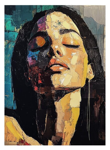 Картина с ръчно изрисувани елементи 70x100 cm Vivian – Styler