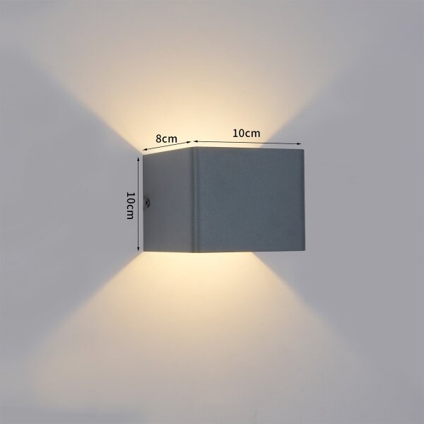 Brilagi - LED външно стенно осветително тяло DONNANI LED/5W/230V антрацит IP44