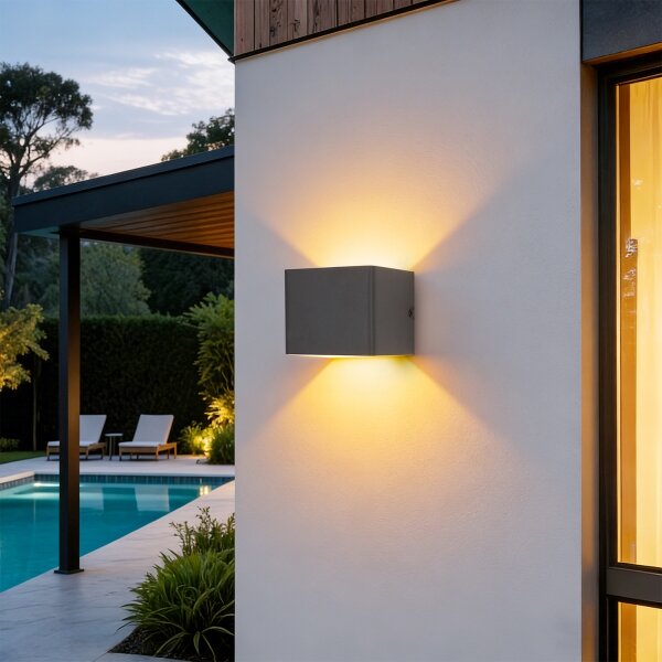 Brilagi - LED външно стенно осветително тяло DONNANI LED/5W/230V антрацит IP44