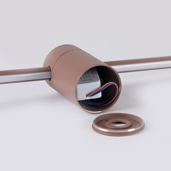Brilagi - LED външен стенен аплик AURA LED/12W/230V 3000K IP54 65 cm кафяв CRI 90