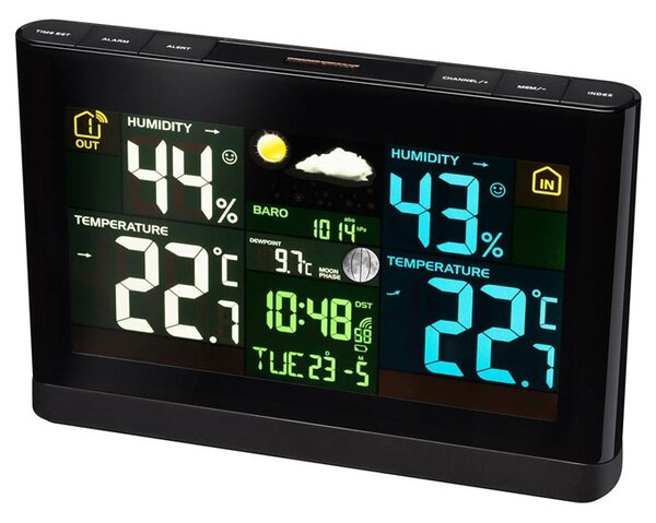 Електронна метеостанция Bresser Meteo THBM colour, цветен дисплей, черна